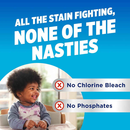 OxiClean Max Force Advanced Stain Remover Liquid, Color-Safe, Bleach-Free Kids and Baby Essential, Use with Detergent to Remove Messy Stains like Berries, Juice, Mud, Grass, 45 Fl Oz