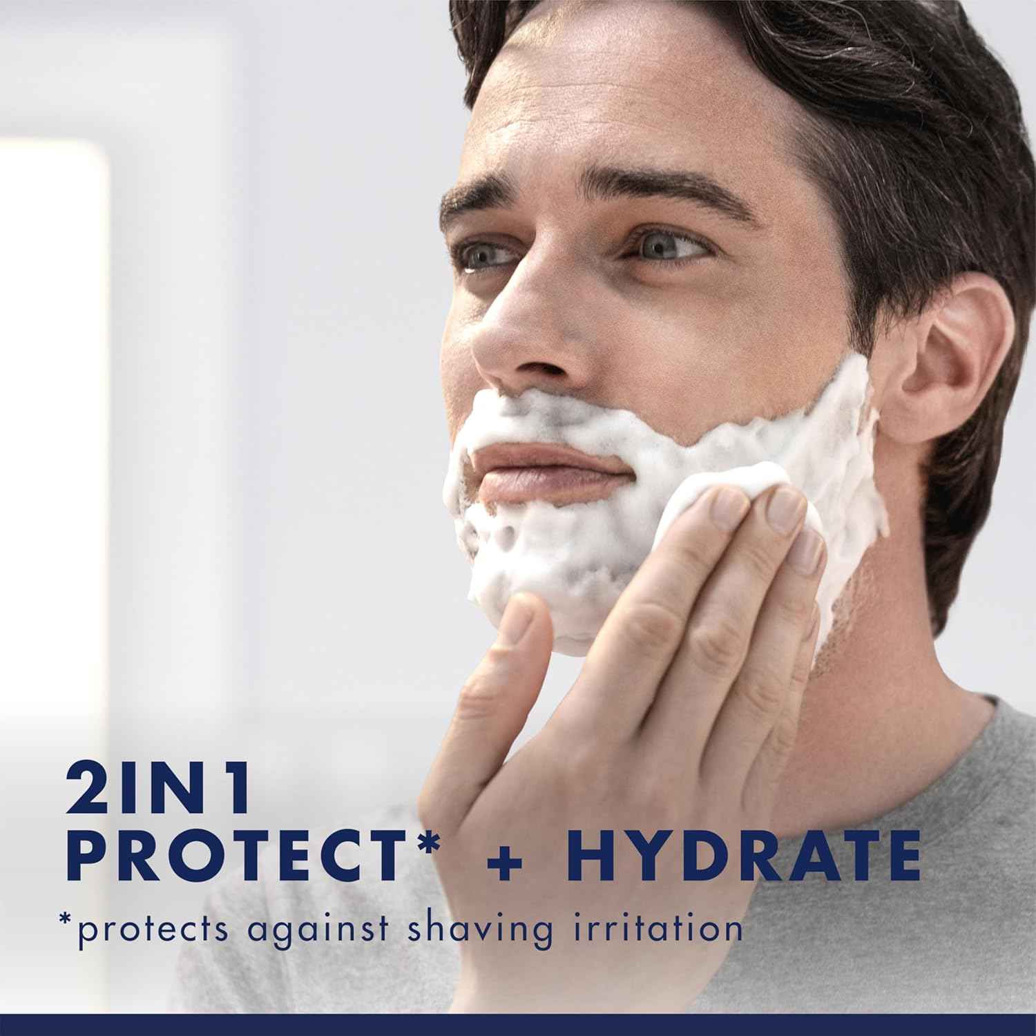 Gillette PRO Shaving Gel For Men Cools To Soothe Skin And Hydrates Facial Hair, TWIN PACK - Total 14oz, ProGlide Sensitive 2 in 1 Shave Gel
