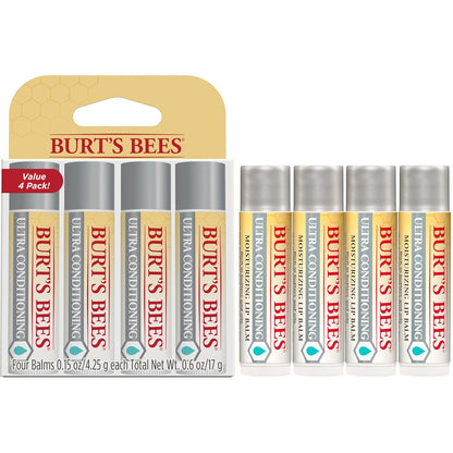 Burt's_Bees_Lip_Balm,_Moisturizing_Lip_Care,_100%_Natural_Origin,_Ultra_Conditioning_with_Shea,_Cocoa_&_Kokum_Butter_(4_Pack)