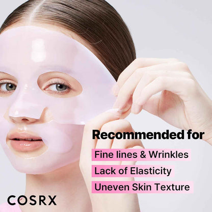 COSRX Pink Collagen Lifting Glow Hydrogel Face Masks Skincare, Collagen Face Mask, Travel Essentials, Overnight Face Mask, Korean SkinCare