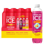 Sparkling Ice STARBURST, Zero Sugar Flavored Sparkling Water, with Vitamins and Antioxidants, Low Calorie Beverage, 17 fl oz Bottles (Pack of 12)