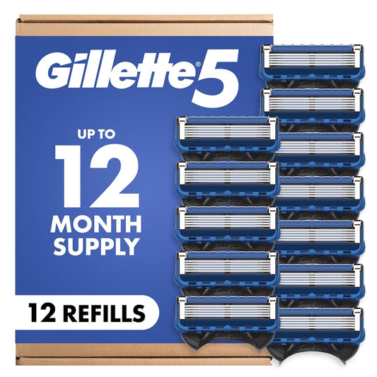 Gillette_5_Men's_5-Blade_Razor_Blade_Refills,_12_Count