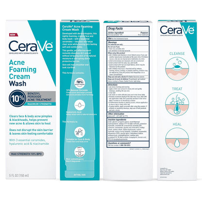 CeraVe_Acne_Foaming_Cream_Wash,_Gentle_Face_and_Body_Cleanser_with_Benzoyl_Peroxide_10%,_Hyaluronic_Acid,_and_Niacinamide,_10%_Benzoyl_Peroxide_Treatment_Clears_Pimples_and_Blackheads_5_Oz