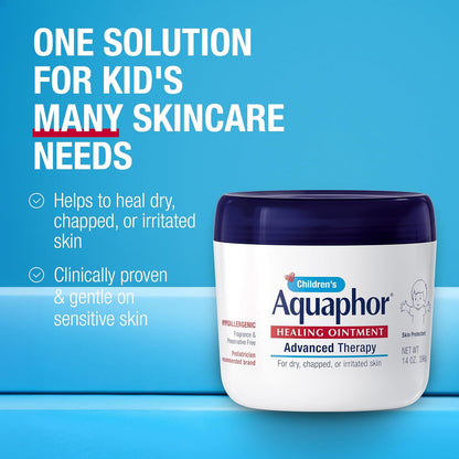 Aquaphor_Children's_Advanced_Therapy_Healing_Ointment,_41%_Petrolatum_Skin_Protectant_Ointment_for_Minor_Wound_Care,_Chapped_or_Cracked_Skin_and_Lips,_14_Oz_Jar