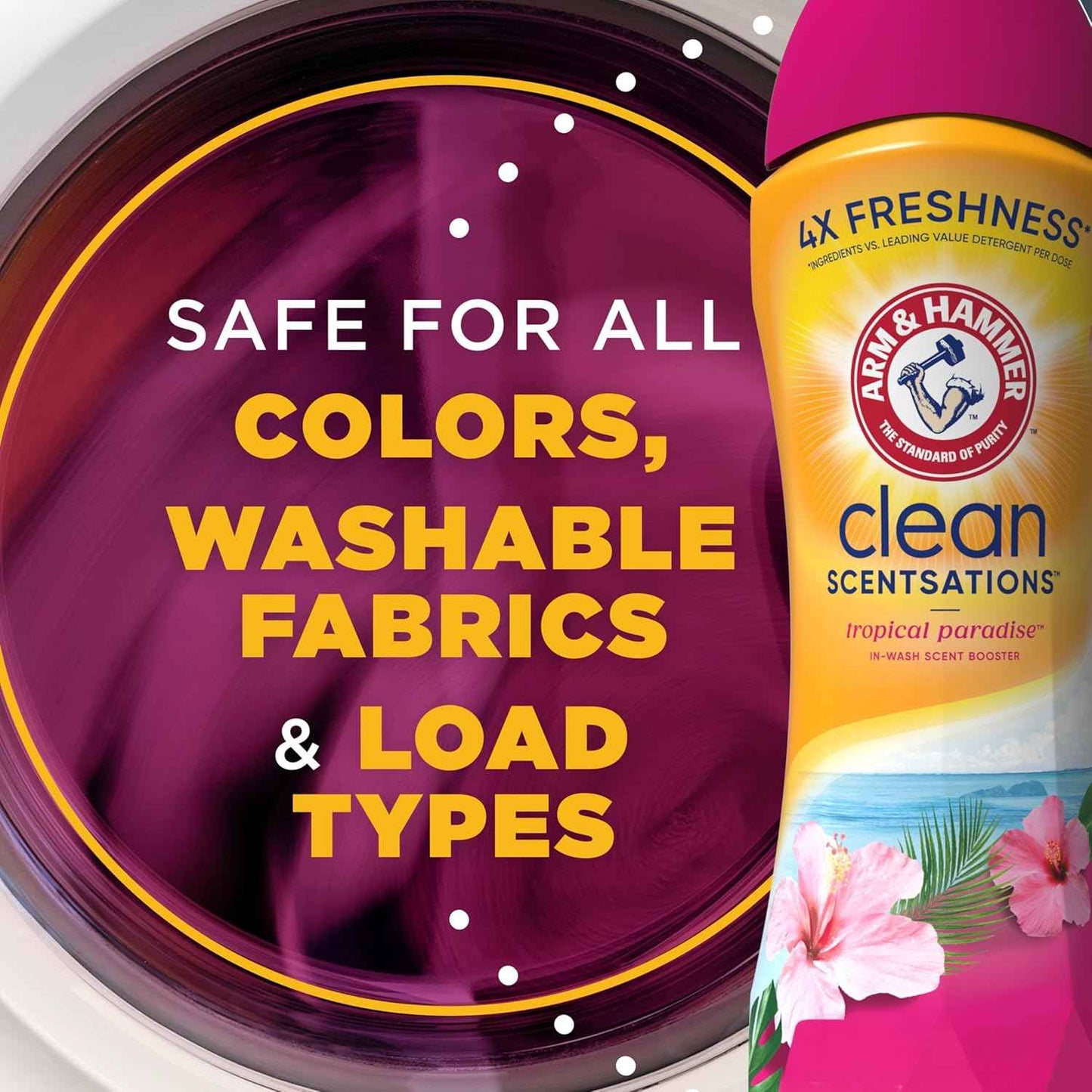 ARM & HAMMER Clean Scentsations In-Wash Scent Booster, Laundry Scent Booster Tropical Paradise scent