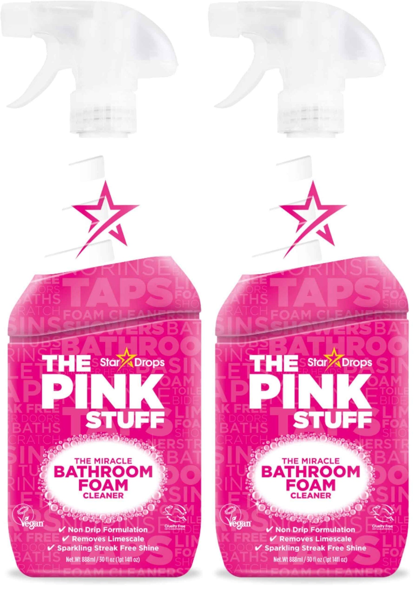 Stardrops - The Pink Stuff - Miracle Bathroom Foam Cleaner 750ml - Baths, Tiles, Soap Scum, Limescale, Streak Free
