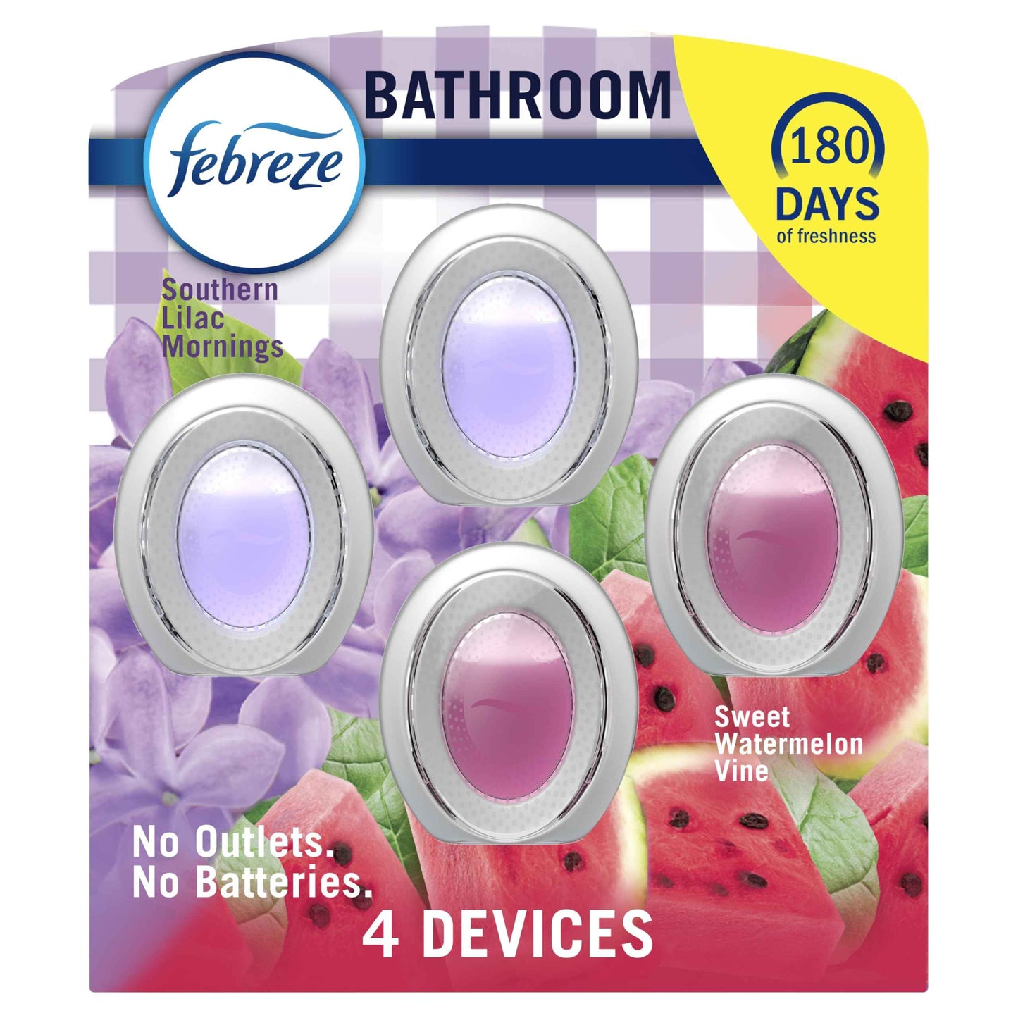 Febreze Bathroom Air Freshener, Odor-Fighting, Plug In Alternative, Air Fresheners for Small Spaces in Home, Bathroom, Kitchen, & Closet