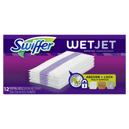 Swiffer WetJet Hardwood Floor Cleaner Spray Mop Pad Refill, Bathroom Cleaning Supplies, Hardwood Floor Cleaner, Multi Surface