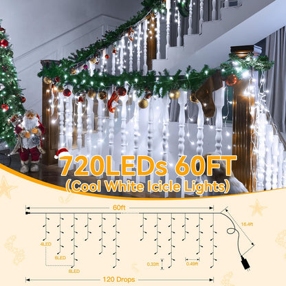 Ollny_Icicle_Lights_720LED_60FT,_Cool_White_Christmas_Lights_with_Remote_8_Modes_Dimmable,_Waterproof_Connectable_Timer_Hanging_Light_for_House_Outdoor_Outside_Yard_Indoor_Decorations