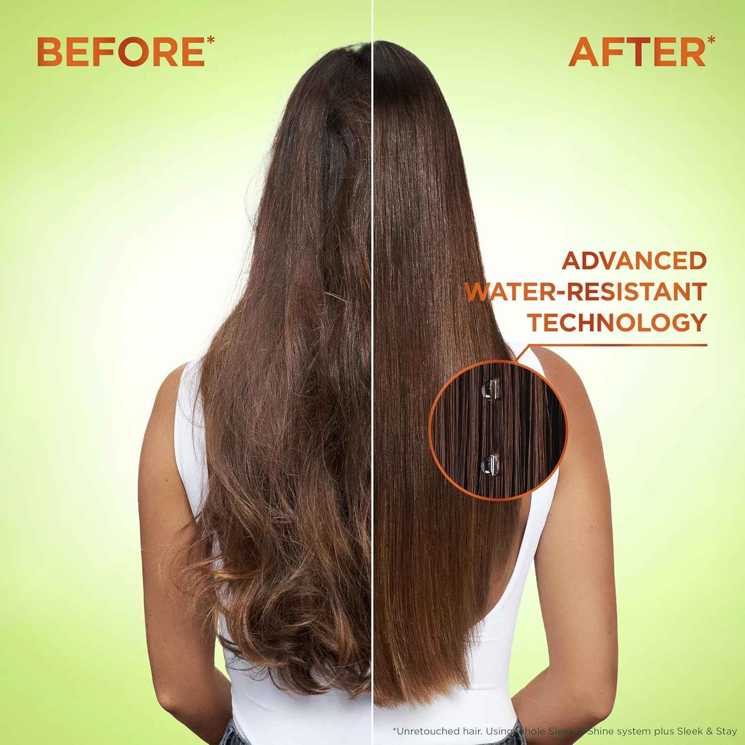 Garnier Fructis Sleek and Shine Sleek and Stay Hair Serum for Frizzy, Dry Hair, Heat Protectant Formulated with Alpha Silane, 1.7 Fl Oz(Packaging May Vary)