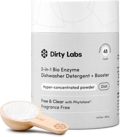 Dirty Labs | Dishwasher Detergent and Booster | Ultra Clean, Spot Free, Quick Wash Optimized | Hyper Concentrated