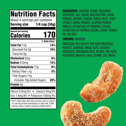 Emerald_Nuts_Hot_Honey_Cashews_(1-Pack)_|_5oz_Resealable_Bag_|_Kosher_Dairy_Certified,_Non-GMO,_Contains_No_Artificial_Preservatives,_Flavors_or_Synthetic_Colors