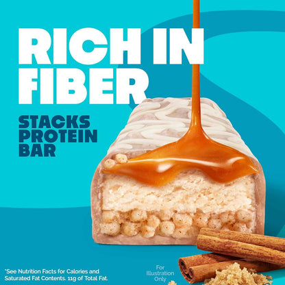 Quest Nutrition Stacks Protein Bars, 20g Protein, 2g Net Carbs, 1g Sugar, High Fiber, Low Sugar, Gluten Free, 12 Count