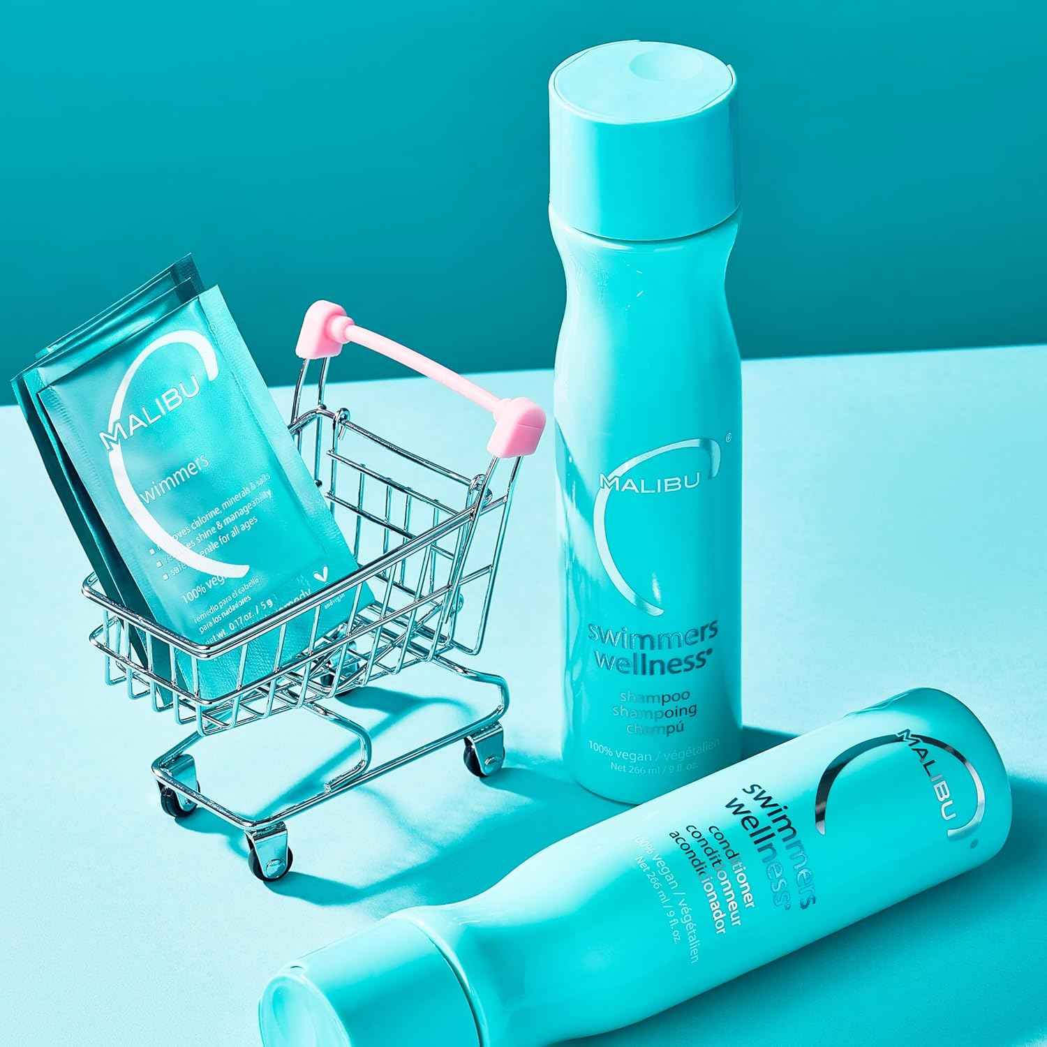 Malibu C Swimmers Wellness Shampoo - Protects Hair Against Chlorine Damage & Combats Brittle Hair - Swimmers Shampoo for Removing Pool Elements