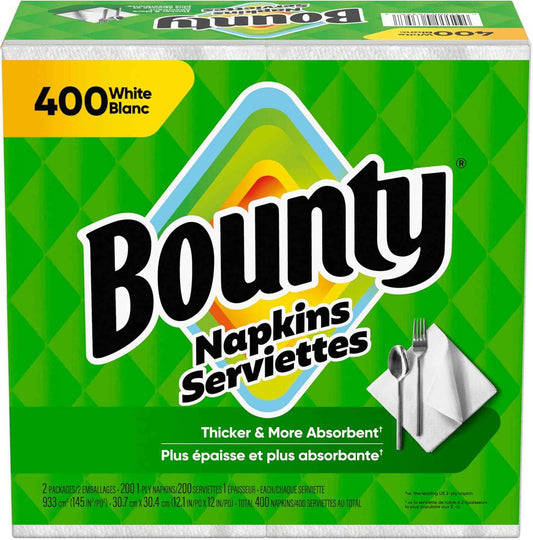 Bounty Paper Napkins, White