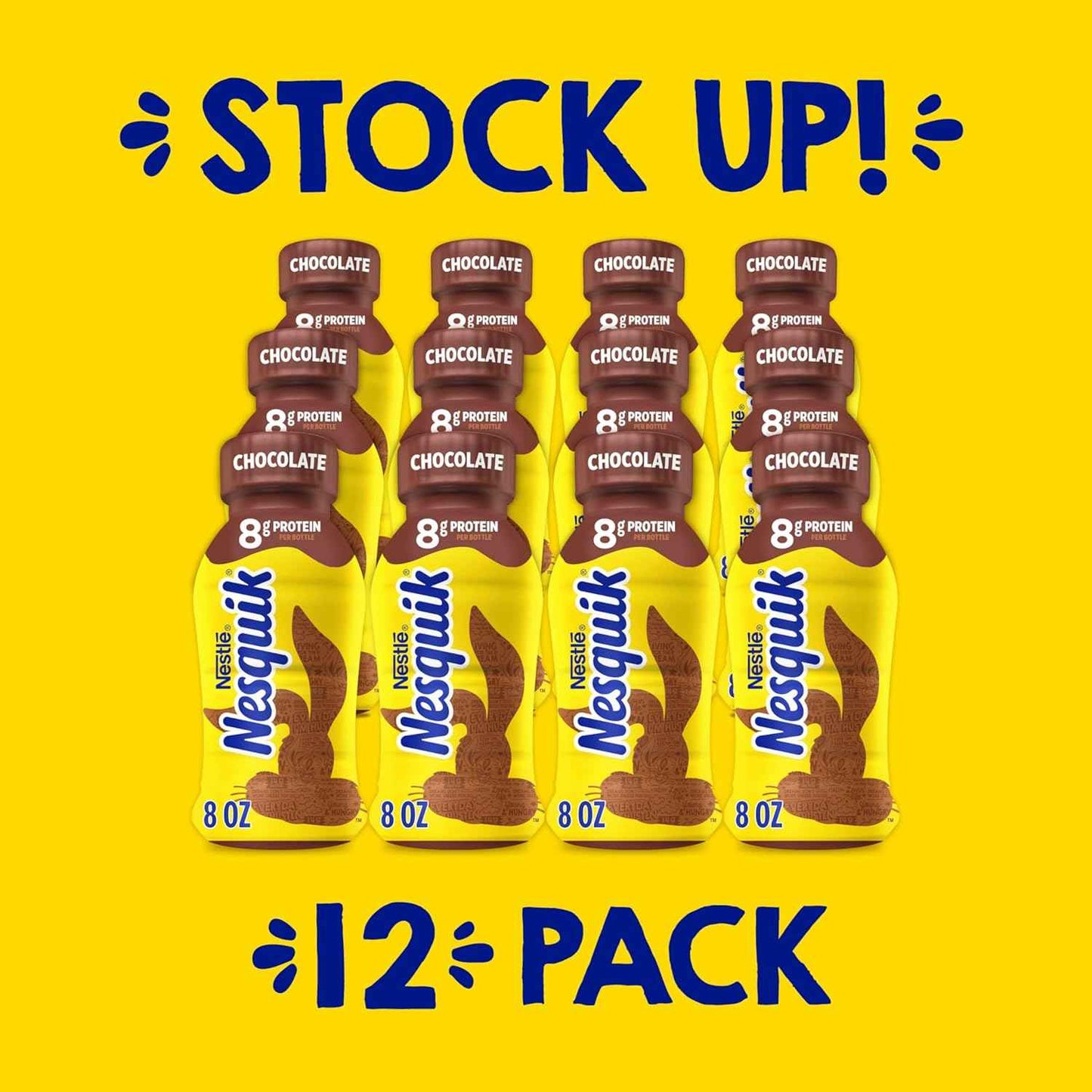 Nesquik Chocolate Lowfat Milk Ready to Drink 12 Pack of 8 fl oz (Packaging May Vary)