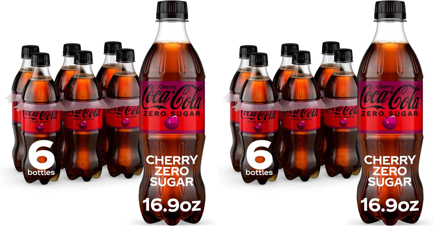 Coca-Cola Zero Sugar Cherry Diet Soda Soft Drink, 16.9 fl oz