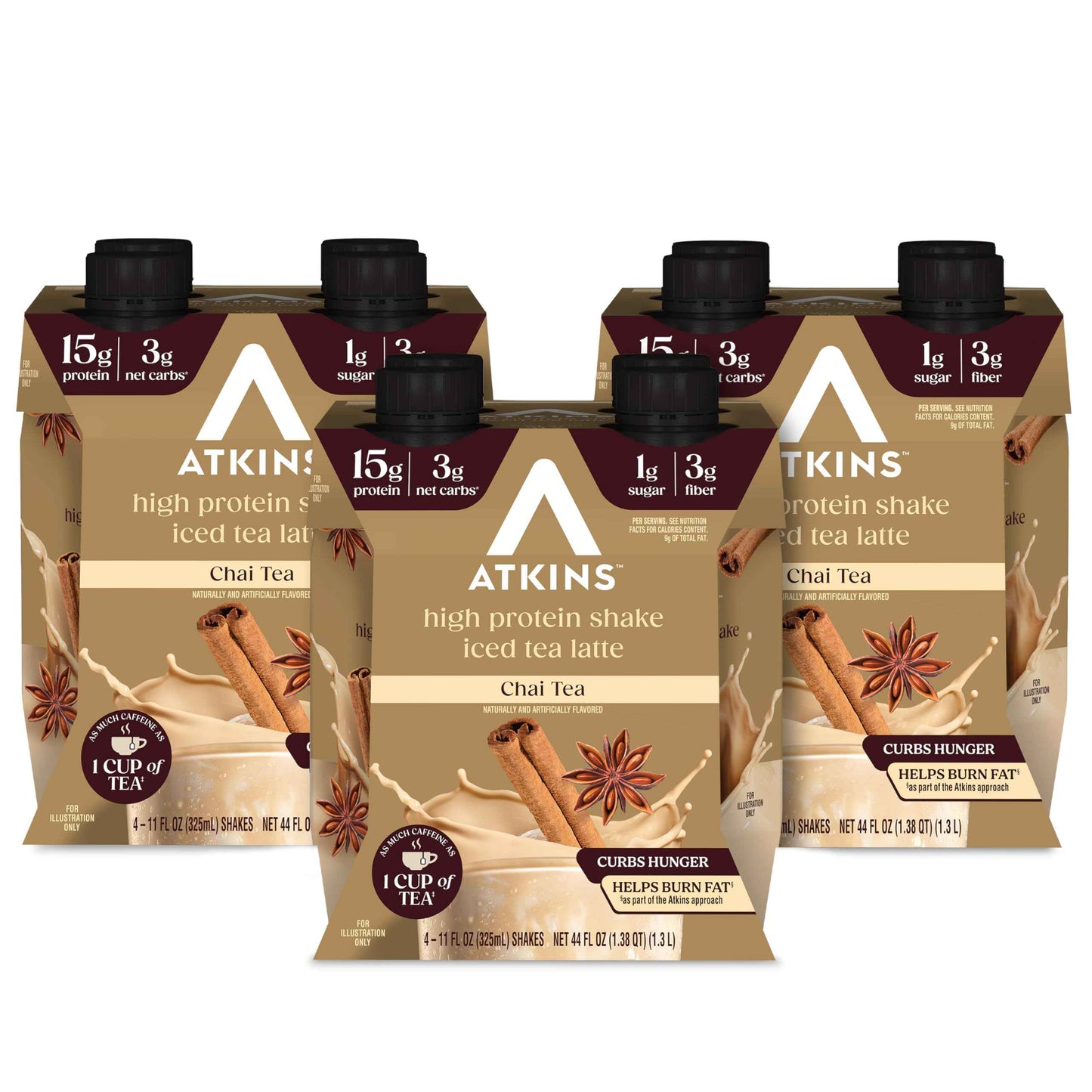 Atkins Iced Coffee Protein Shake, 15g Protein, 4g Net Carbs, 1g Sugar, Low Carb, Keto Friendly, High Protein Shake