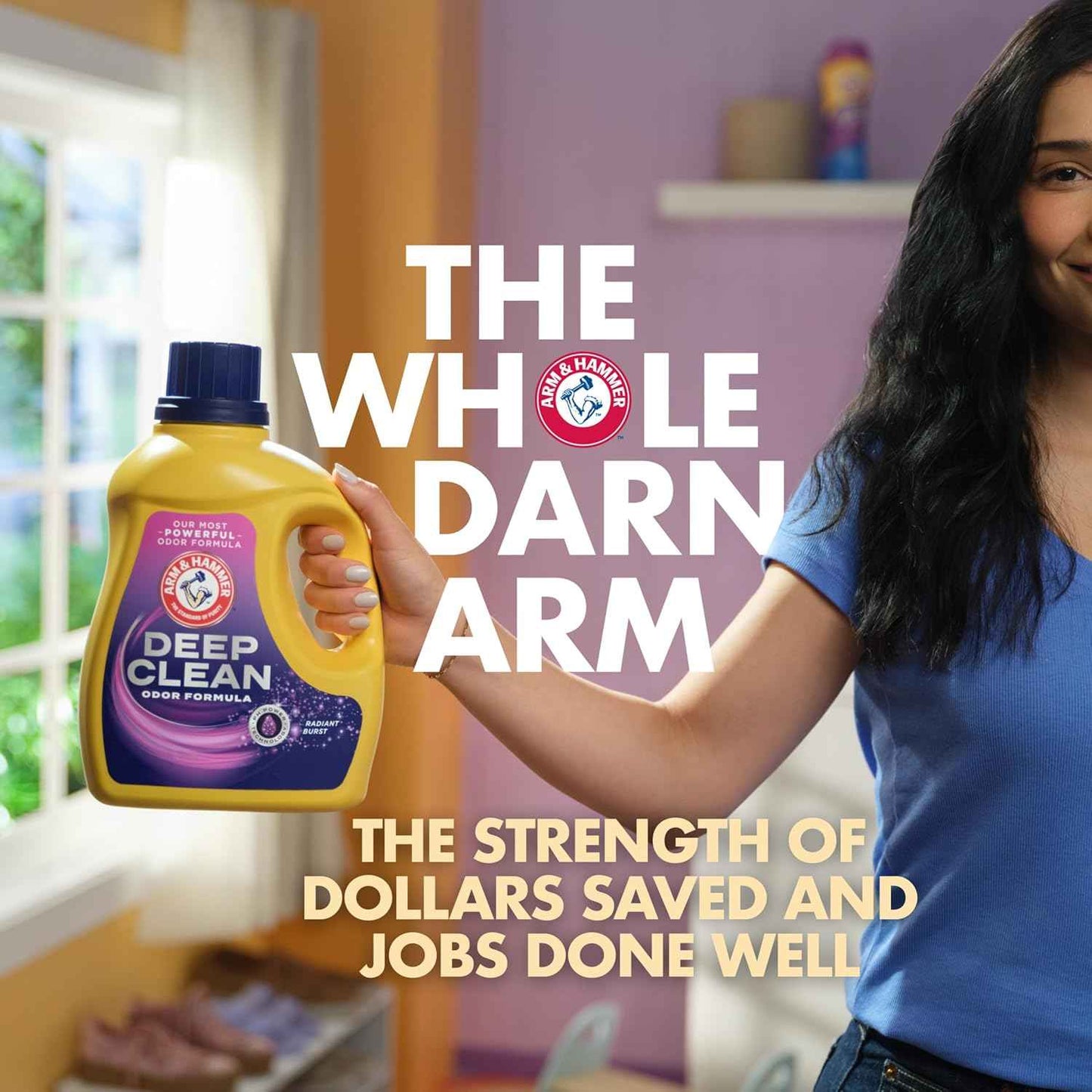 ARM & HAMMER Deep Clean Odor Formula Liquid Laundry Detergent, Radiant Burst Scent