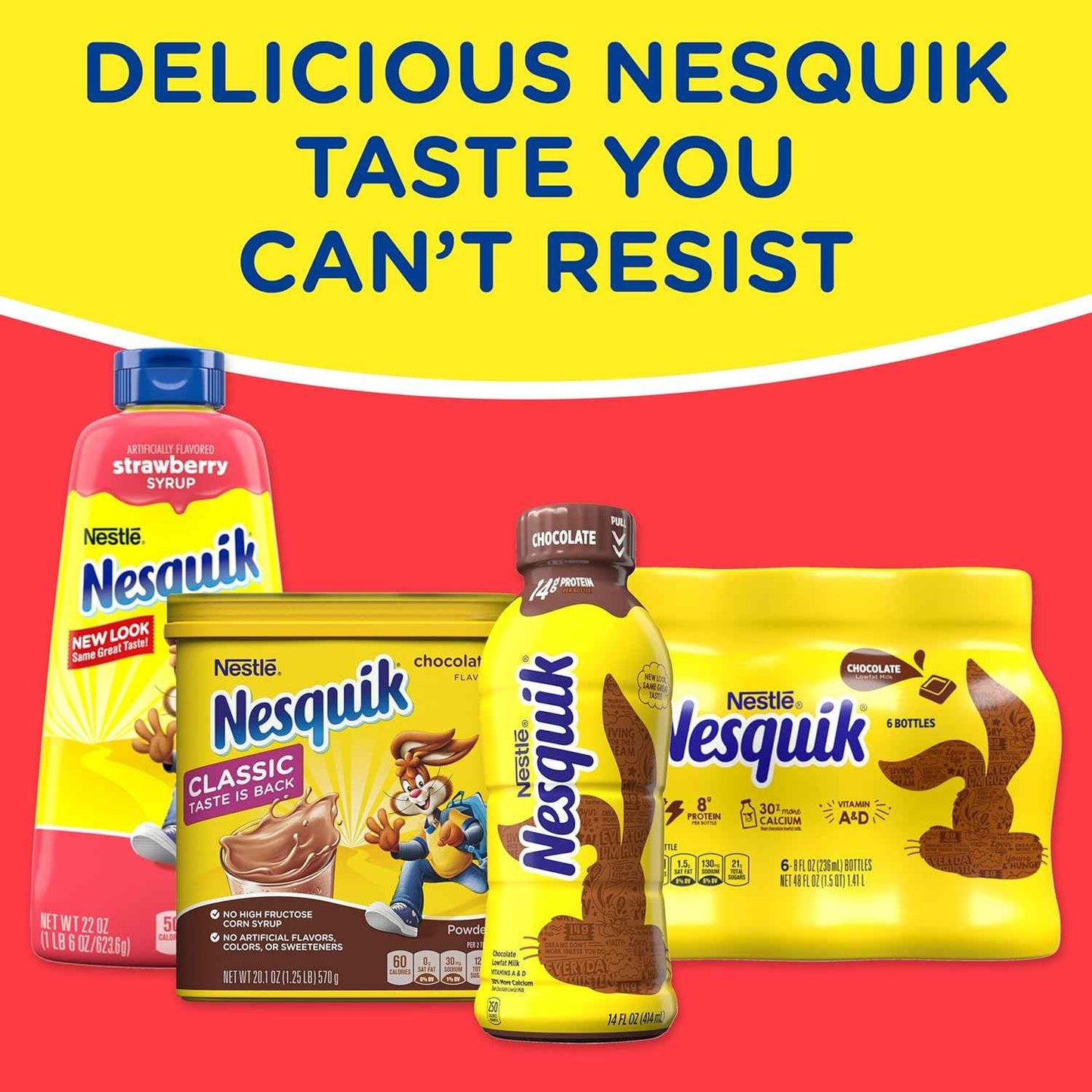 Nesquik Large Strawberry Powder Drink Mix, 35.5 Ounce