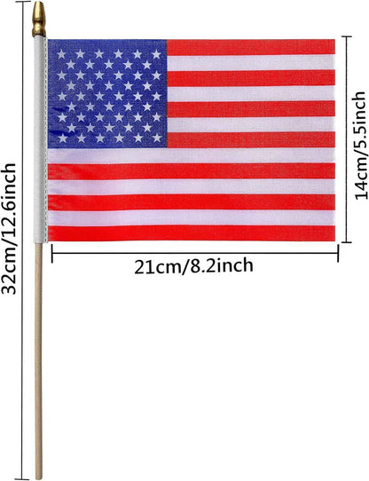 100 Countries International World Flags on Wooden Stick Small Mini Hand Held Flags for Sports Events,International Festival,5x8 Inch
