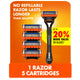 1 Count (Pack of 1) - 1 Razor + 5 Refills
