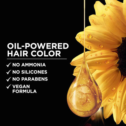 Garnier Olia Hair Color, Ammonia-Free Permanent Hair Dye, Oil-Powered Formula for 100% Gray Coverage and 3x Shinier Hair, Vegan & Cruelty Free