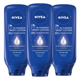 NIVEA Nourishing In Shower Lotion, Water Activated In Shower Moisturizer for Dry to Very Dry Skin, 13.5 FL OZ