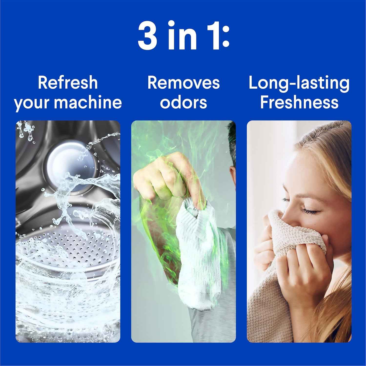 Clorox FreshGuard Laundry Odor Remover, 0% Bleach, Clean Linen, 80 Fl Oz., Pack of 2 (Pack May Vary)