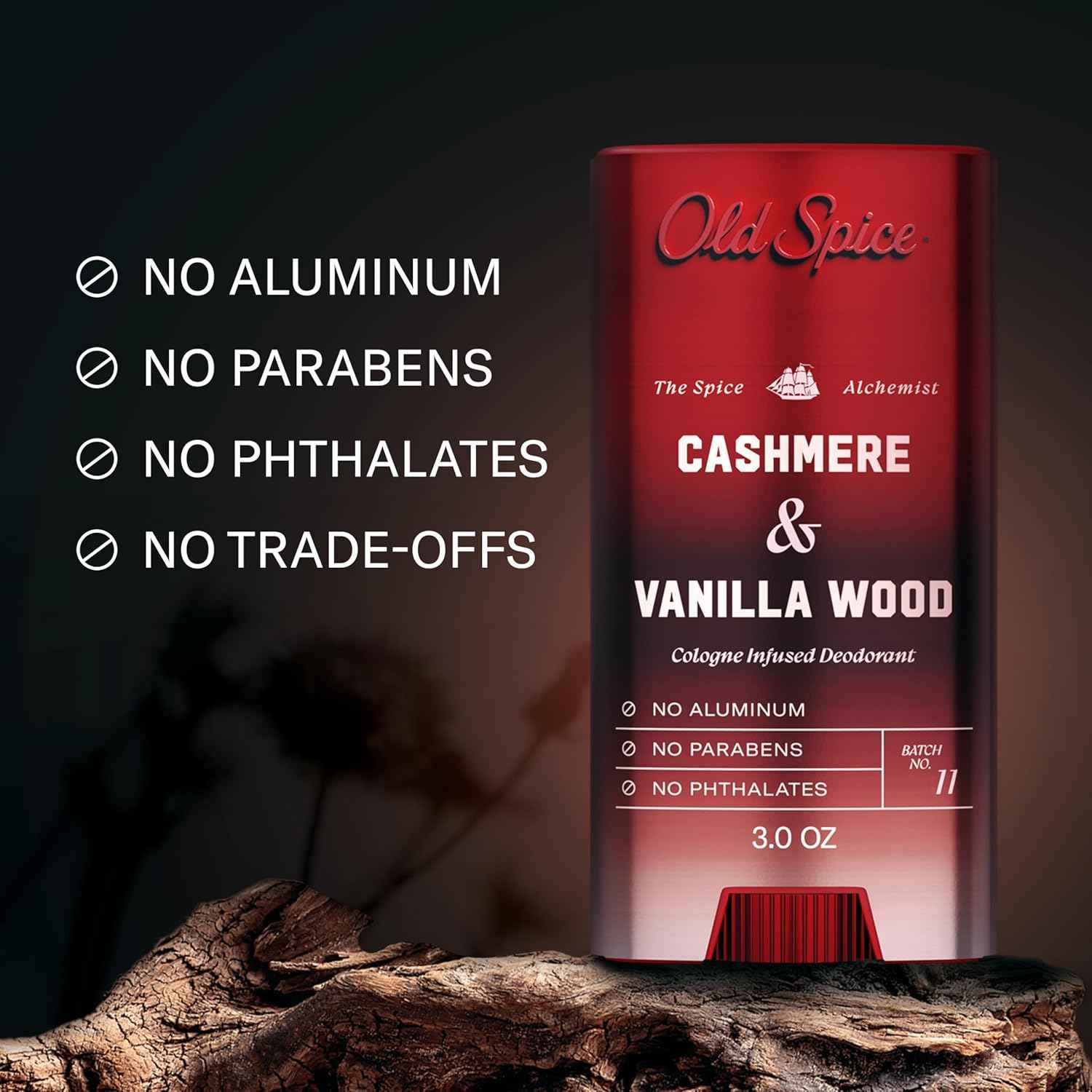 Old Spice Aluminum Free Deodorant for Men, The Spice Alchemist Collection, 24/7 Cologne Infused Scent, No Trade Off Formula, Free of Parabens & Phthalates