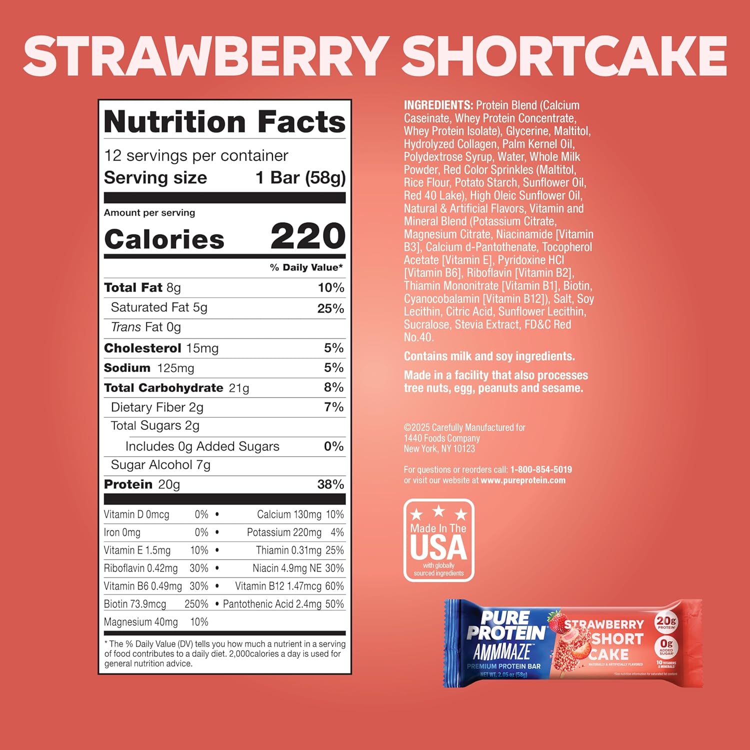 Pure_Protein_AMMMAZE_Strawberry_Shortcake_Protein_Bars_(12_ct)_20g_High_Protein,_No_Added_Sugar_-_Strawberry_Meal_Replacement_Bar_-_On_the_Go_Snacks