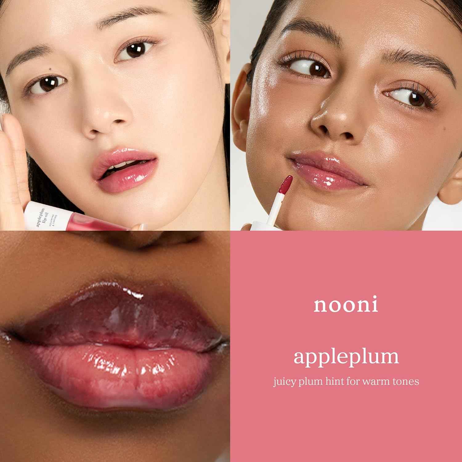 NOONI Korean Lip Oil | Long-Lasting, Moisturizing, Plumping, Revitalizing for Dry Lips, Waterproof, No Peel Off, Korean Tint, Hydrating Lip Stain, Nourishing Crystal Clear, 0.12 FL Oz