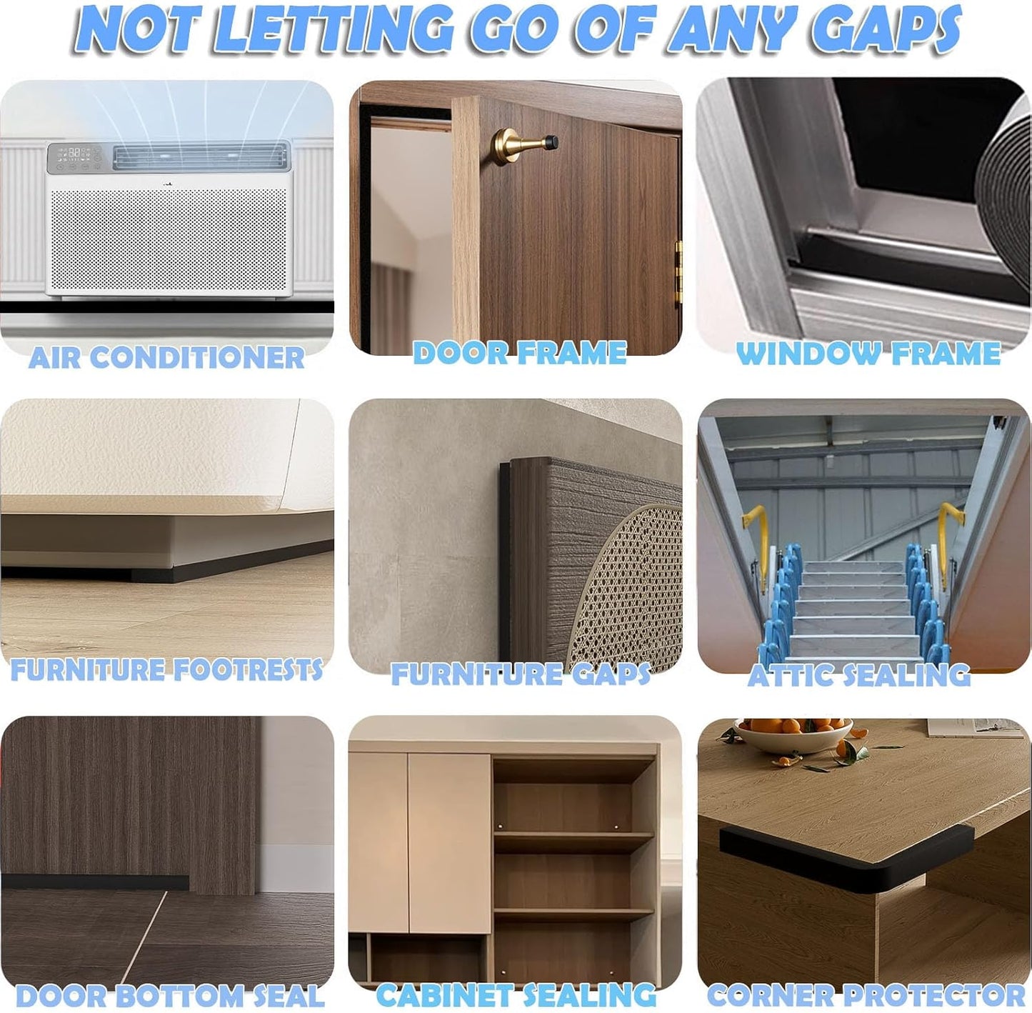 33FT_EVA_Weather_Stripping_Soundproof_Foam_Insulation_Tape_with_Adhesive_Foam_Weatherstripping_Door_Seal_Weather_Strip_for_Door_Frame/Window/Gaps_Sound_Proof