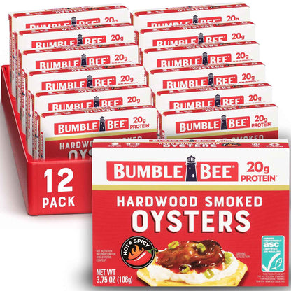 Bumble Bee Premium Select Canned Oysters, Can - Ready to Eat - 14g Protein per Serving - Gluten Free