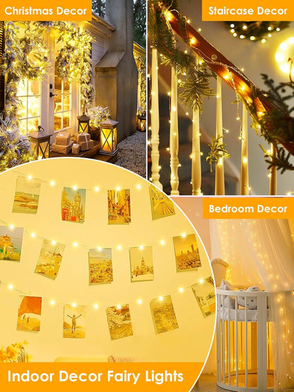 LED_Fairy_Lights_Plug_in,_Waterproof_String_Lights_Outdoor_&_Indoor_8_Modes_Christmas_Light_Bedroom_Decor,_Timer_Twinkle_Lights_for_Girl's_Room_Garden_Party_Christmas_Decorations_