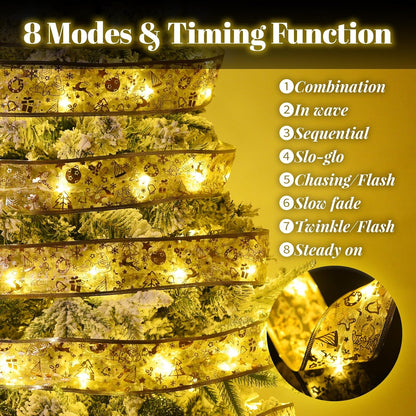 Dailyart_Christmas_Ribbon_Fairy_Lights_2_Pack_Total_100LED_USB&_Battery_Operated_String_Lights_Timer_46FT_Christmas_Lights_Indoor_with_8_Modes_Fairy_Lights_with_Remote_for_Xmas_Tree_Garland_Decoration