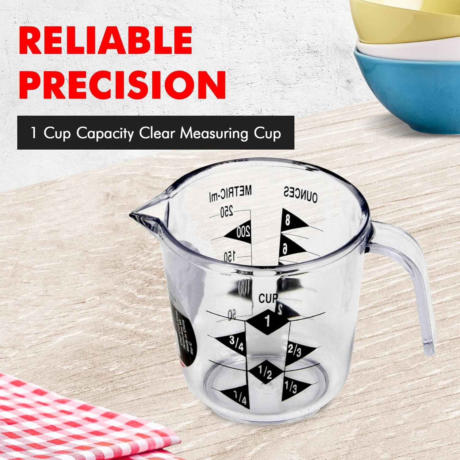 Chef Craft Select Plastic Measuring Cup, Clear