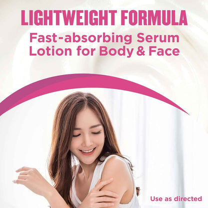Gold Bond Plumping Collagen Body & Face Serum Lotion, Lightweight Hydrating Moisturizer with Collagen Peptide Complex, Jojoba and Grapeseed Oils to Visibly Plump Skin, Cherry Blossom Scent