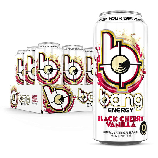 Bang Energy Black Cherry Vanilla, Sugar-Free Energy Drink, 16-Ounce | Pack of 12