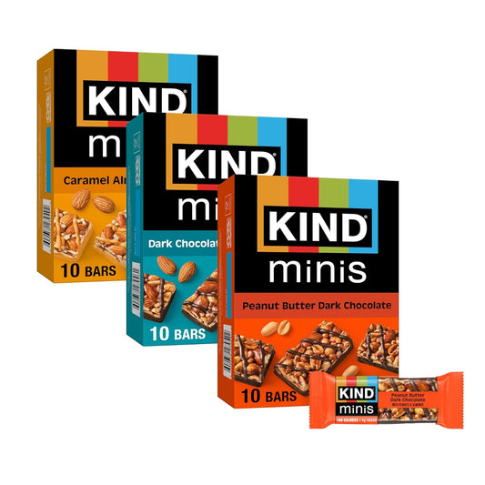KIND_Mini_Snack_Bars_Variety_Pack,_Gluten_Free,_Low_Sugar,_Low_Calorie_Snacks,_Dark_Chocolate_Nuts_&_Sea_Salt,_Peanut_Butter_Dark_Chocolate,_Caramel_Almond_&_Sea_Salt,_30_Count