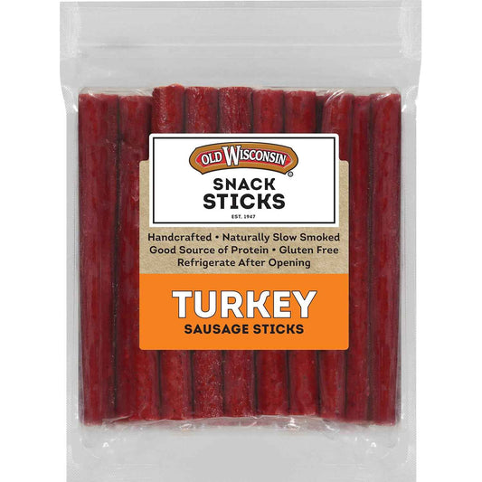Old Wisconsin Sausage Snack Sticks, Naturally Smoked, Ready to Eat, High Protein, Low Carb, Keto, Gluten Free