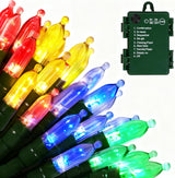 Battery Operated Christmas Lights, 18 FT 50 LED Clear Mini String Lights, 8 Modes with Timer Waterproof Tree Lights for Xmas Indoor Outdoor Holiday Home Decor, Warm White