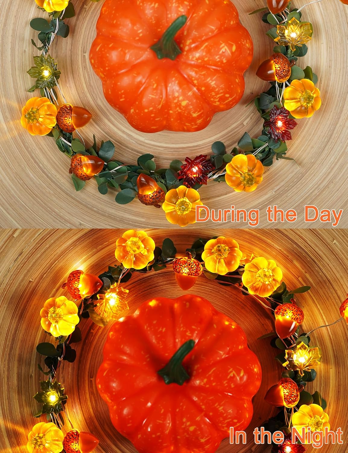 BOHON_Thanksgiving_Decoration_Acorn_3D_Pumpkin_Maple_Leaf_String_Lights_Battery_Operated_with_Remote_LEDs_Orange_Fall_Lights_for_Home_Autumn_Garland_Harvest_Halloween_Party_Christmas_Decor