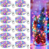 6Pack Fairy Lights with Timer, 7ft 20 LED Twinkle Light Battery Operated 3 Modes, Mini String Lights for Christmas Trees Wreath Party DIY Mason Jars Bottles Decor, Warm White