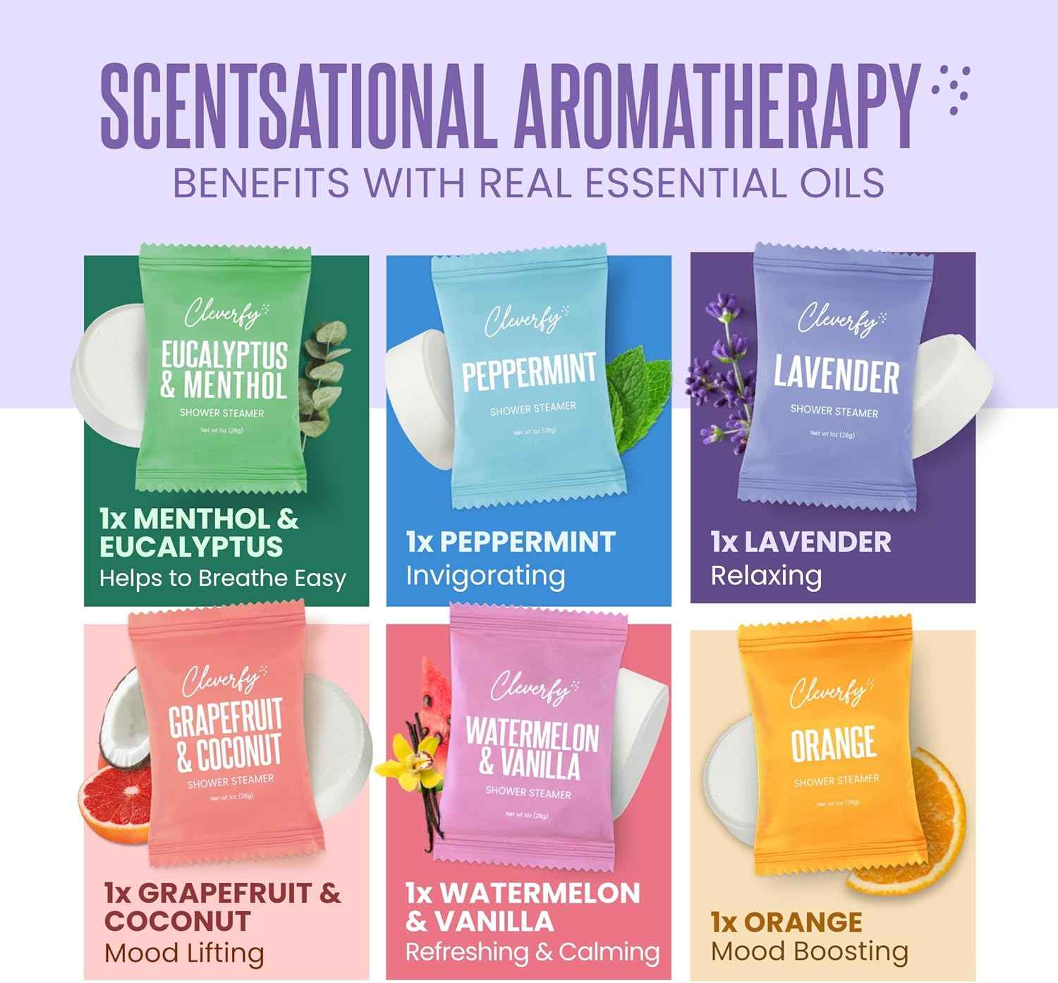 Cleverfy Shower Steamers Aromatherapy - Easter Basket Stuffers for Teens and Adults - Easter Gifts for Women and Men, Girls and Boys