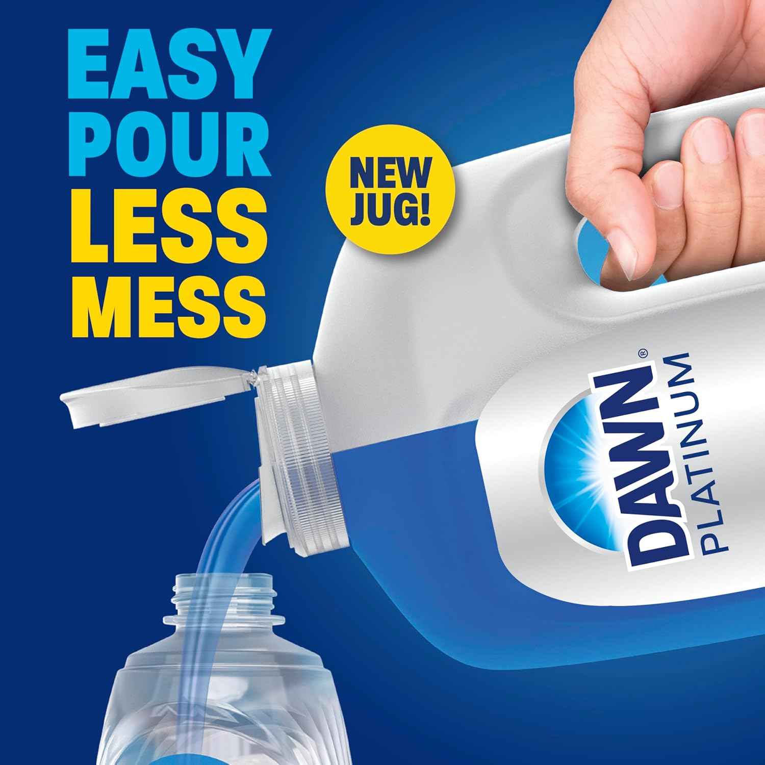 Dawn Platinum Refill Jug Dish Soap, Liquid Dishwashing Detergent Powerful Dawn Dish Soap for Tough Grease Removal Dishwashing Liquid Value Pack