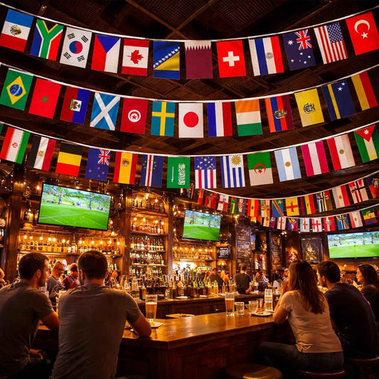 48 Countries Flag for World Cup 2026 Decorations,World Cup Banner String Flag Set, Double Sided Nylon International Flags String, Soccer World Cup Party Decorations for Bar, Home, Sports Events