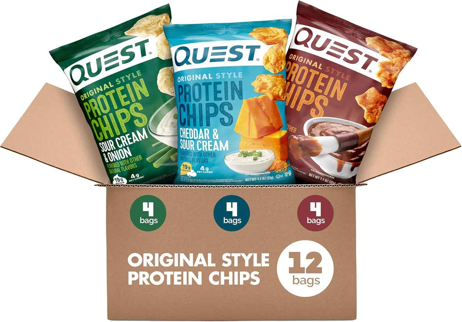 Quest Nutrition Protein Chips Variety Pack High Protein, Low Carb, 1.1 oz