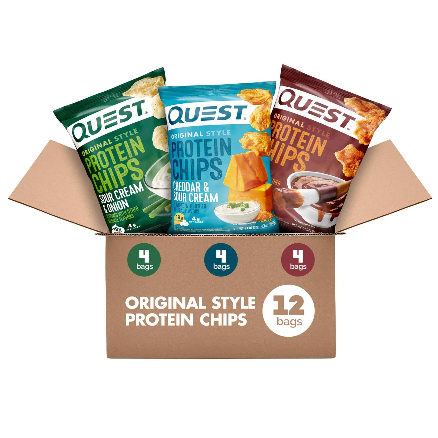Quest Nutrition Protein Chips Variety Pack High Protein, Low Carb, 1.1 oz