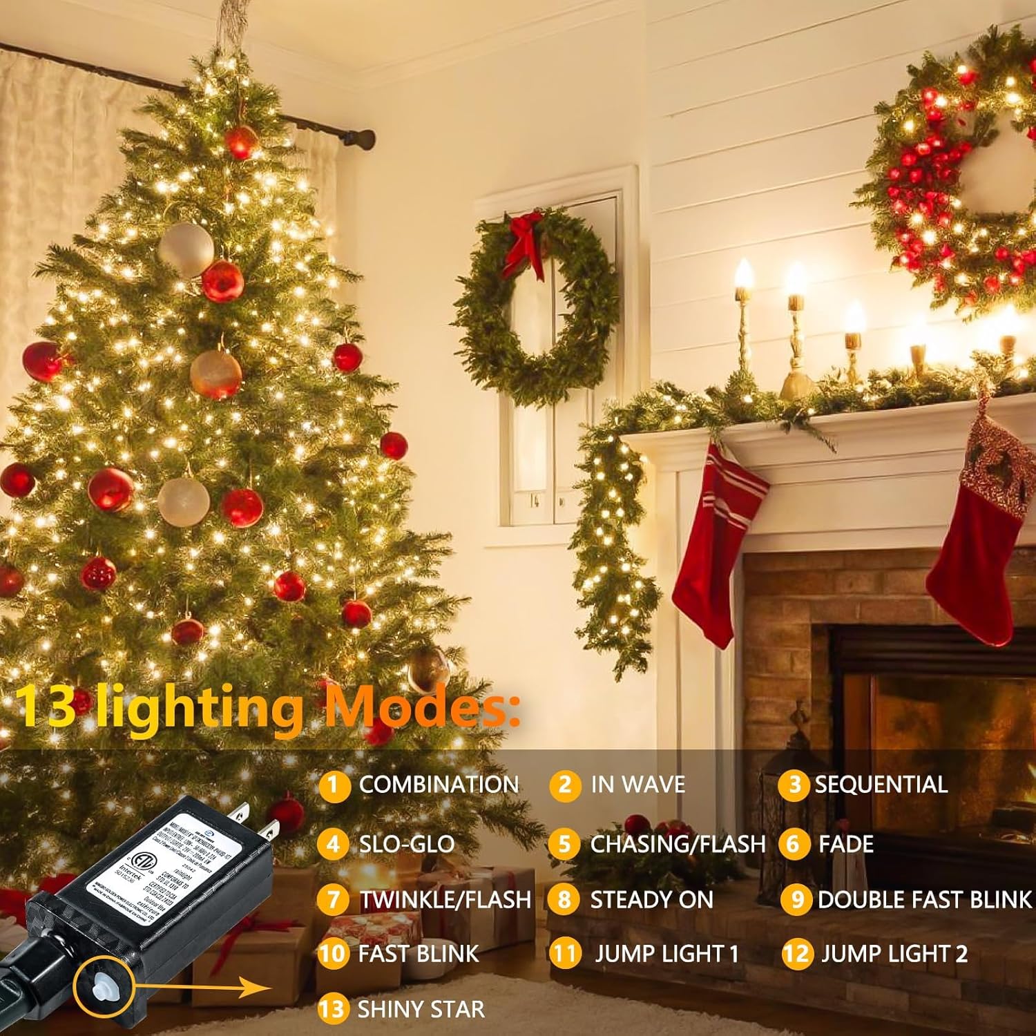Connectable_200_LED_Christmas_Lights_Indoor_Outdoor_with_Timer,_66FT_13_Modes_Warm_White_String_Lights_Waterproof,_Twinkle_Fairy_Lights_Plug_in_Clear_Wire_for_Christmas_Tree,_Bedroom,_Classroom_Decor